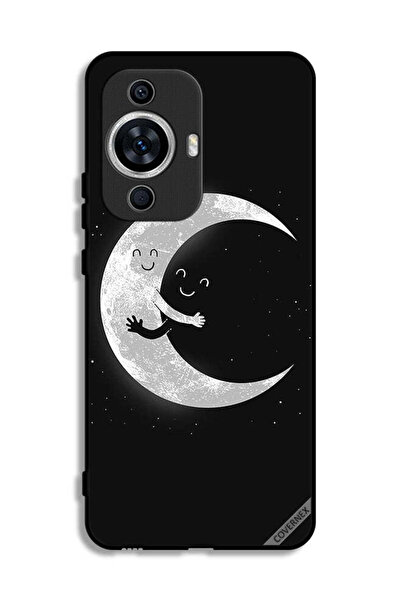 Covernex غطاء حماية لهاتف هواوي نوفا 12 لايت بتصميم عناق القمر والسماء المظلمة