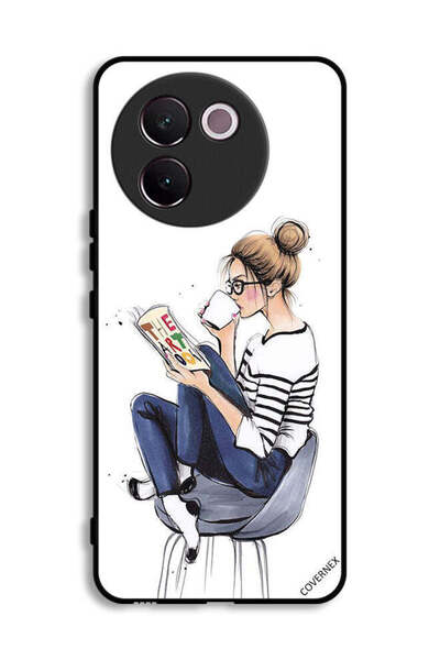 Covernex غطاء حماية لهاتف Vivo V30e 5G - قراءة كتاب الفن