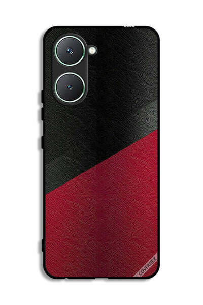 Covernex غطاء حماية جلدي بنمط هندسي لهاتف Vivo Y03 4G