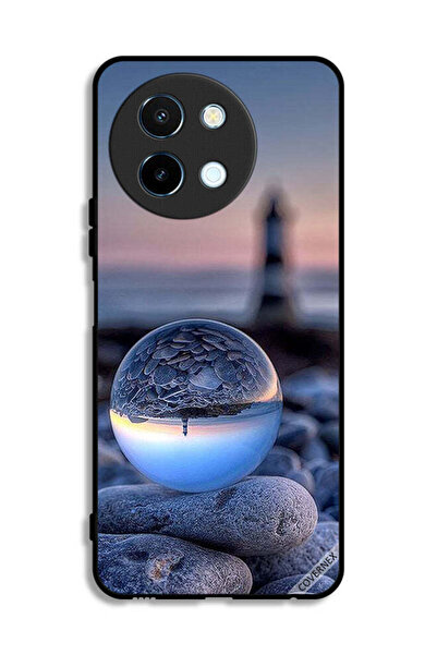 Covernex غطاء حماية لهاتف Vivo Y38 5G مع تصوير رائع للطبيعة في زجاج دائري