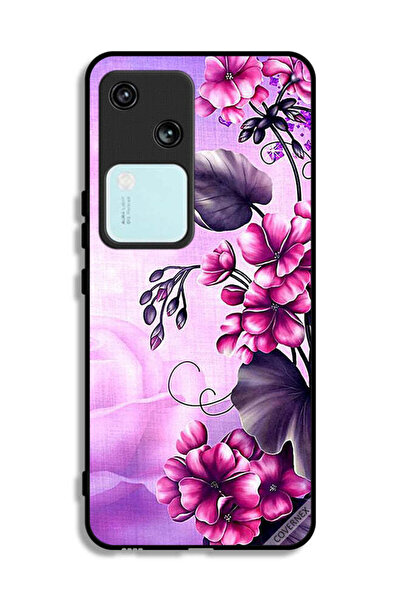 Covernex غطاء حماية لهاتف Vivo S18 5G بخلفية زهور رومانسية