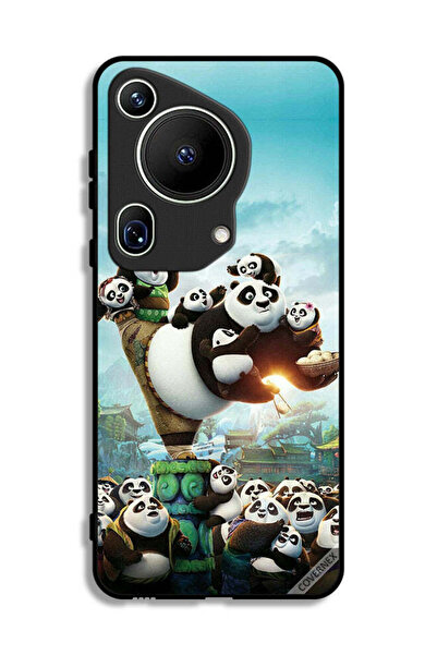 Covernex غطاء حماية فائق لهاتف هواوي بيورا 70 بتصميم باندا وأطفال