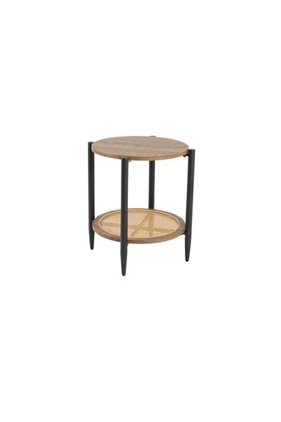 DEC13 45 cm rattan wood serving table