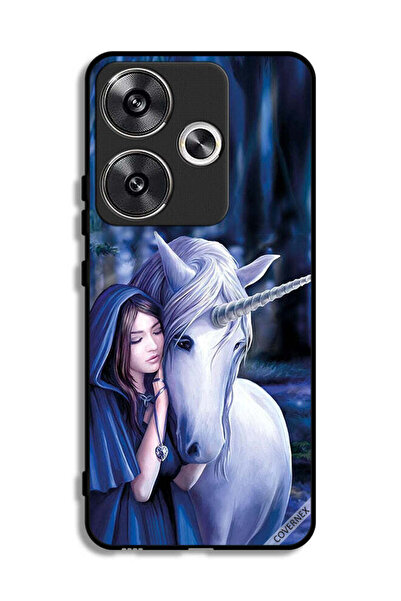 Covernex غطاء حماية لهاتف Xiaomi Poco F6 5G بنقشة فتاة وحيد القرن