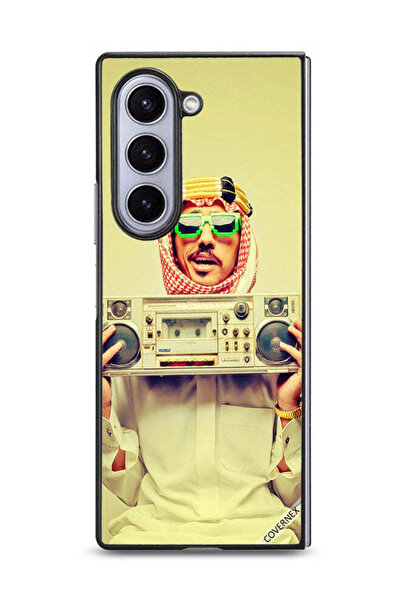 Covernex غطاء حماية لهاتف Samsung Galaxy Z Fold6 يحمل جهاز موسيقى عتيق