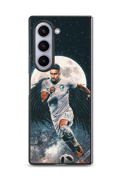 Covernex غطاء حماية لهاتف سامسونج جالكسي زد فولد 6، سالم الدوسري يحمل كرة قدم