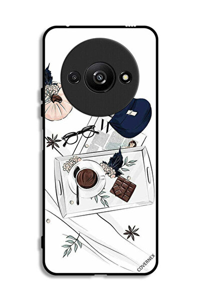 Covernex غطاء حماية Xiaomi Redmi A3 4G بتصميم فن القهوة والشوكولاتة