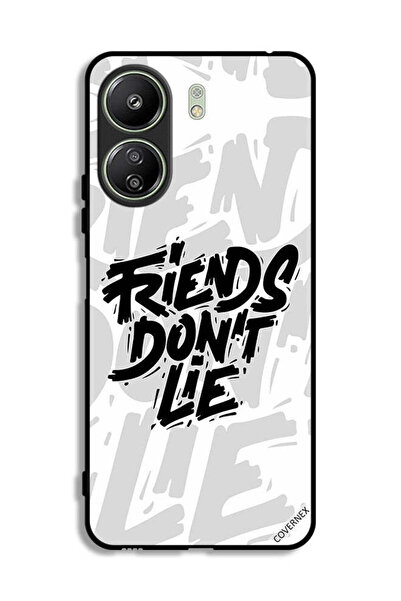 Covernex غطاء حماية لهاتف شاومي ريدمي 13 سي بتصميم الخط العربي "الأصدقاء لا ي...