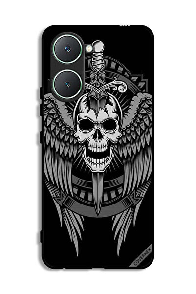 Covernex غطاء حماية لهاتف Vivo Y03 4G بتصميم جمجمة وأجنحة نسر