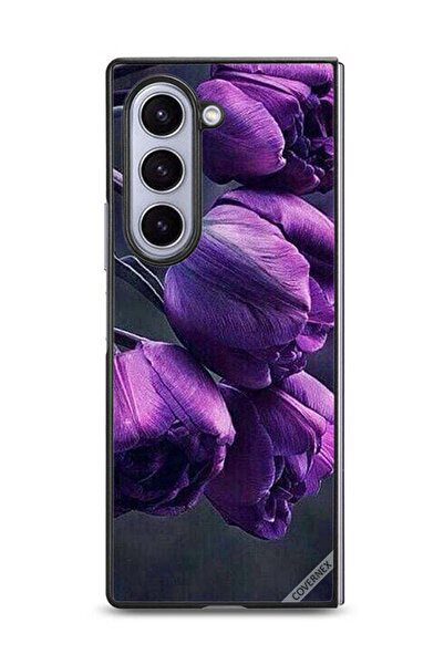 Covernex غطاء حماية لهاتف سامسونج جالاكسي زد فولد 6 - زهور داكنة