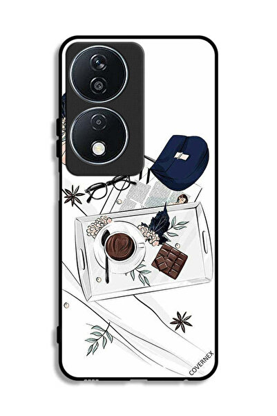 Covernex غطاء حماية Honor X7b 5G بتصميم فن القهوة والشوكولاتة