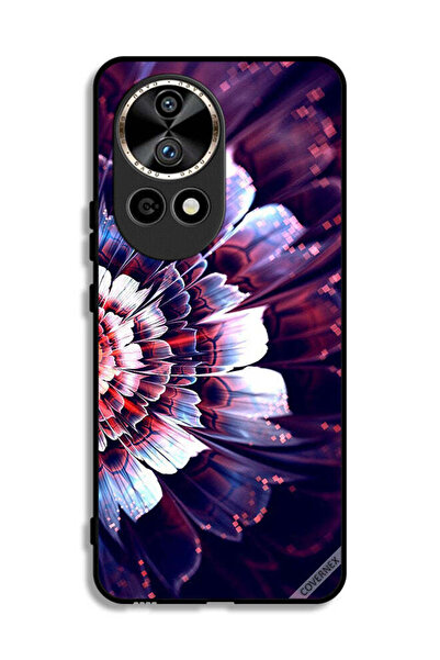 Covernex غطاء حماية لهاتف هواوي نوفا 12 برو 5G مع زهرة كبيرة عاكسة على الجانب...