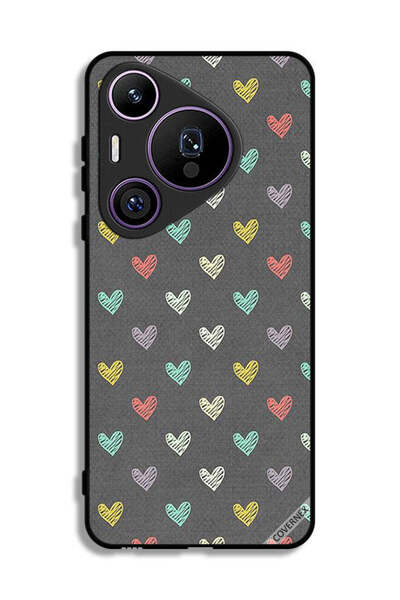 Covernex غطاء حماية لهاتف هواوي بيورا 70 برو بنقشة قلوب صغيرة