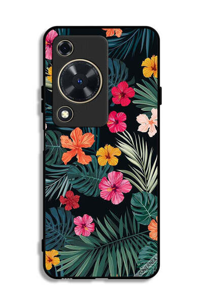 Covernex غطاء حماية لهاتف هواوي نوفا Y72 بنقشة زهور متعددة الألوان وريش أخضر ...