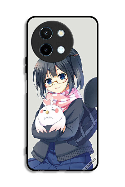 Covernex غطاء حماية لهاتف Vivo Y38 5G برسومات فتاة تحمل حيوانًا أليفًا