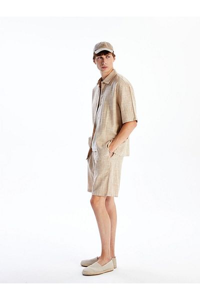 LC Waikiki New Season Comfortable Fit Linen Look Men's Shorts - S5R708Z8
