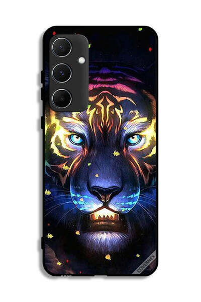 Covernex غطاء حماية لهاتف سامسونج جالاكسي A55 5G بمشبك فني على شكل أسد