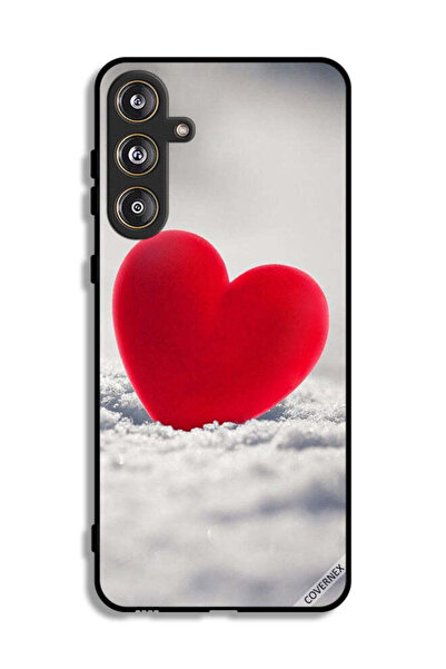 Covernex غطاء حماية لهاتف سامسونج جالاكسي M55 5G بتصميم قلب أحمر جميل