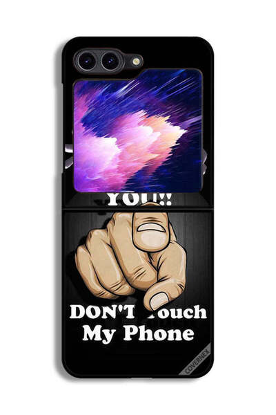 Covernex غطاء حماية لهاتف Samsung Galaxy Z Flip6 مطبوع عليه عبارة "لا تلمس ها...