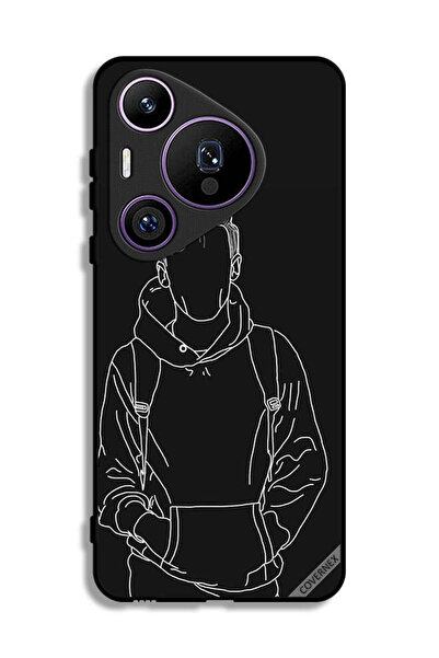 Covernex غطاء حماية لهاتف هواوي بيورا 70 برو، رسم لشخصية جاكيت بوي