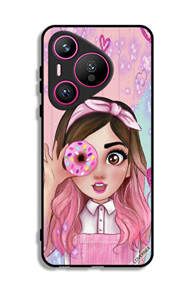 Covernex غطاء حماية هواوي بيورا 70 بتصميم فتاة محبة للدونات