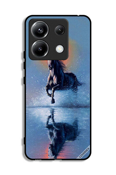 Covernex غطاء حماية لهاتف شاومي ريدمي نوت 13 برو 5G، رسم حصان يركض في الماء