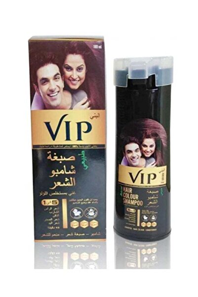 Vip في اي بي شامبو صبغة الشعر بمستخلص اللؤلؤ اللون البني - 180 مل