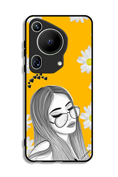 Covernex غطاء حماية لهاتف هواوي بيورا 70 ألترا بتصميم فتاة نظارات