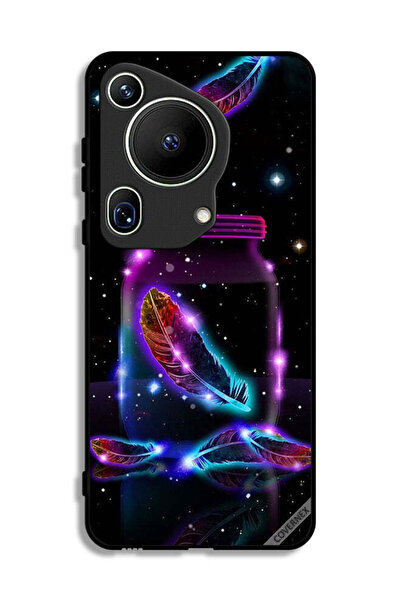 Covernex غطاء حماية لهاتف هواوي بيورا 70 ألترا بتصميم ريش في جرة