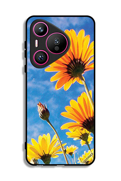 Covernex غطاء حماية لهاتف هواوي بيورا 70 بنقشة عباد الشمس