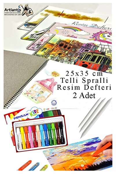 Artlantis 12 لونًا من أقلام الباستيل مقاس 25 × 35 سم دفتر رسم بقلم الباستيل 1...