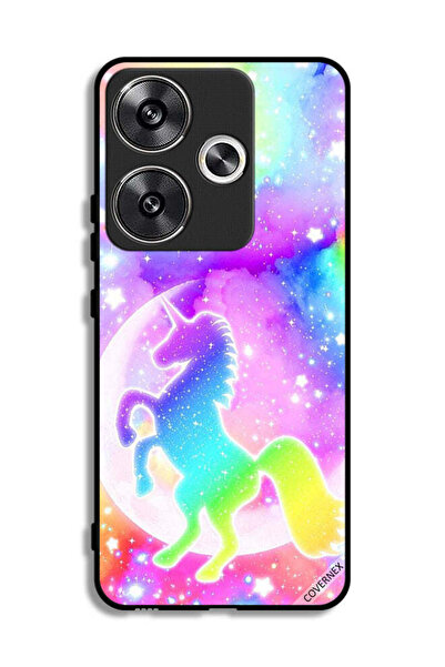 Covernex غطاء حماية شاومي بوكو F6 5G بتصميم وحيد القرن بألوان قوس قزح