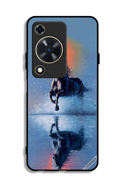 Covernex غطاء حماية لهاتف هواوي إنجوي 70 - رسم حصان يركض في الماء