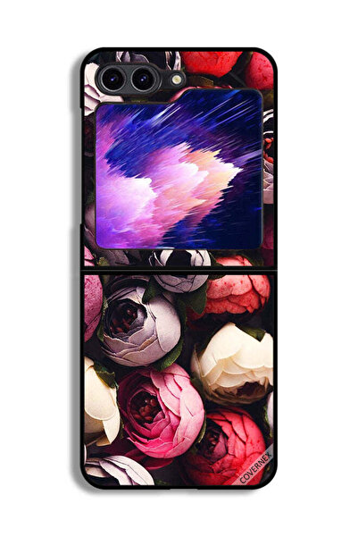 Covernex غطاء حماية لهاتف سامسونج جالاكسي زد فليب 6 - وردي داكن مخروطي