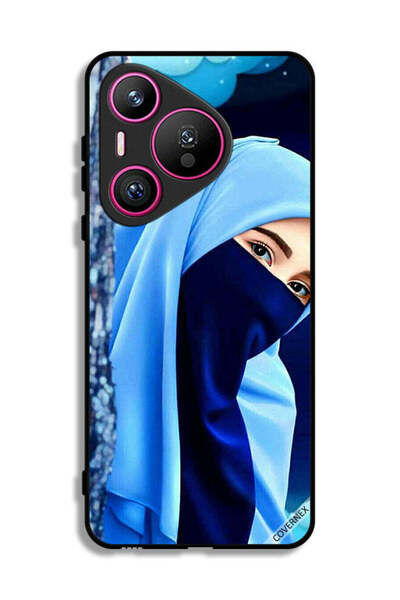 Covernex غطاء حماية لهاتف هواوي بيورا 70 بنقشة فتاة محجبة