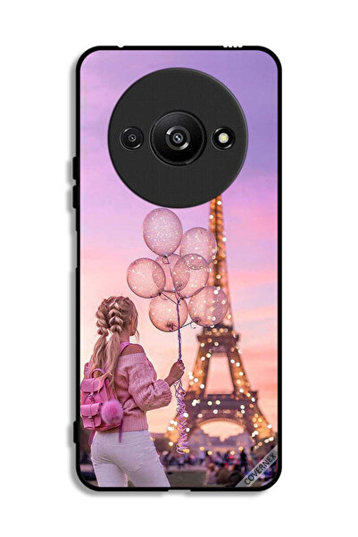 Covernex غطاء حماية لهاتف Xiaomi Redmi A3 4G بطبعة فتاة تحمل بالونات