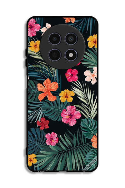Covernex Realme 12 5G Protective Case Cover Multi Color Flowers And Dark Gree...