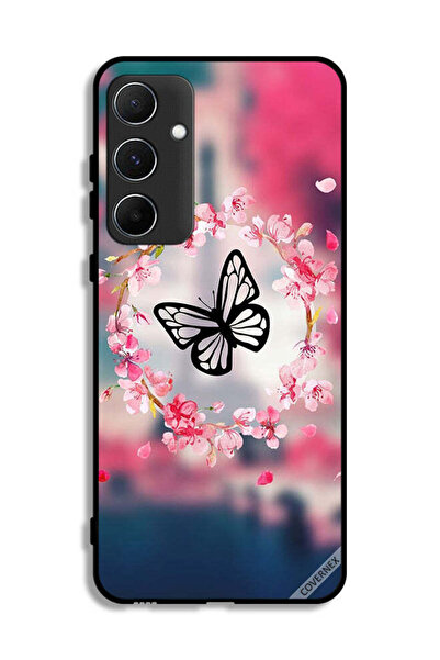 Covernex غطاء حماية لهاتف سامسونج جالاكسي A55 5G بتصميم فراشة وحلقة زهور