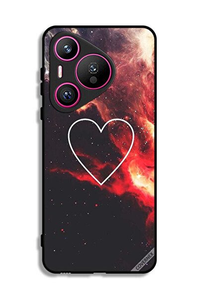 Covernex غطاء حماية لهاتف هواوي بيورا 70 بتصميم قلب في الفضاء