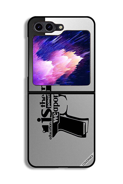 Covernex غطاء حماية لهاتف Samsung Galaxy Z Flip6 التعليم هو السلاح الأقوى