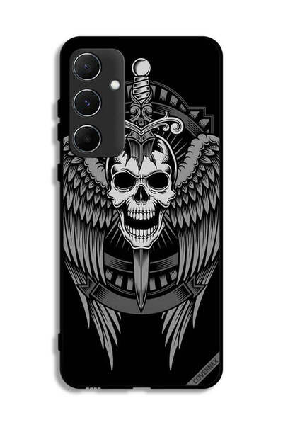 Covernex غطاء حماية لهاتف سامسونج جالاكسي A55 5G بتصميم جمجمة وأجنحة نسر