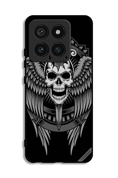 Covernex غطاء حماية لهاتف شاومي 14 برسومات جمجمة وأجنحة نسر