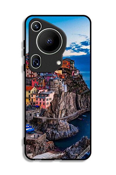 Covernex غطاء حماية فائق لهاتف هواوي بيورا 70 - منازل ملونة على البحر