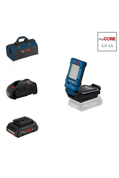 Bosch GLI 18V-800 1x4 Ah ProCORE Akülü Led Çalışma Lambası Bez Çantalı