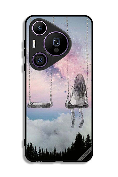 Covernex غطاء حماية لهاتف هواوي بيورا 70 برو برسومات فتاة وحيدة