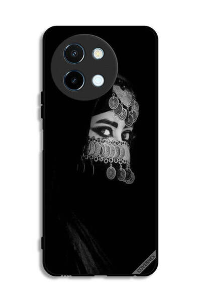 Covernex غطاء حماية لهاتف Vivo Y38 5G بعيون جميلة ووجه فتاة مزين بمجوهرات