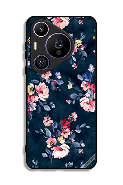 Covernex غطاء حماية لهاتف هواوي بيورا 70 برو مزين برسومات زهور مرسومة يدويًا