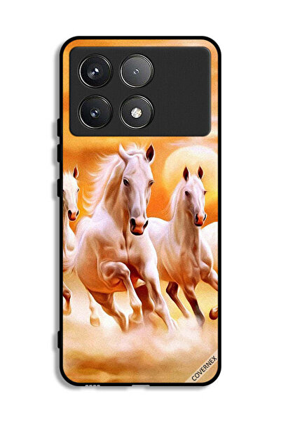 Covernex غطاء حماية لهاتف شاومي بوكو F6 برو - خيول تركض