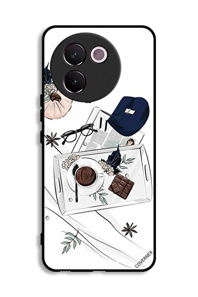 Covernex غطاء حماية Vivo V30e 5G بتصميم فن القهوة والشوكولاتة