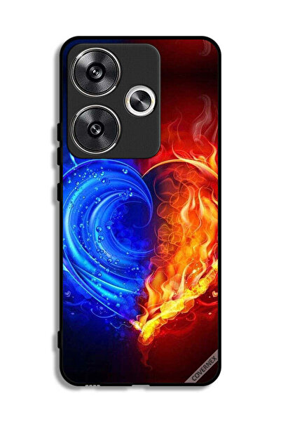 Covernex غطاء حماية شاومي بوكو F6 5G بخلفية قلب النار والماء